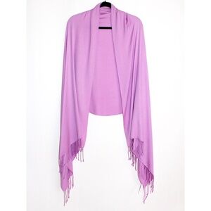 Talbots Tassel Fringe Scarf in Orchid